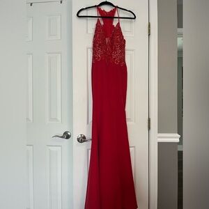 Red JJ’s House prom dress. Size 2